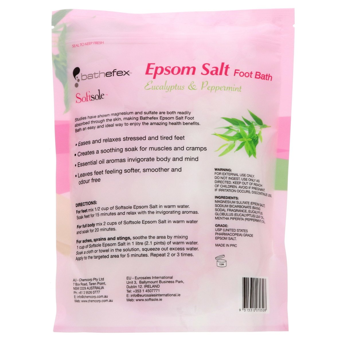 Bathefex Softsole Epsom Salt Foot Bath, 750 g