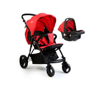 First Step Baby Stroller + Car Seat 801-C Red
