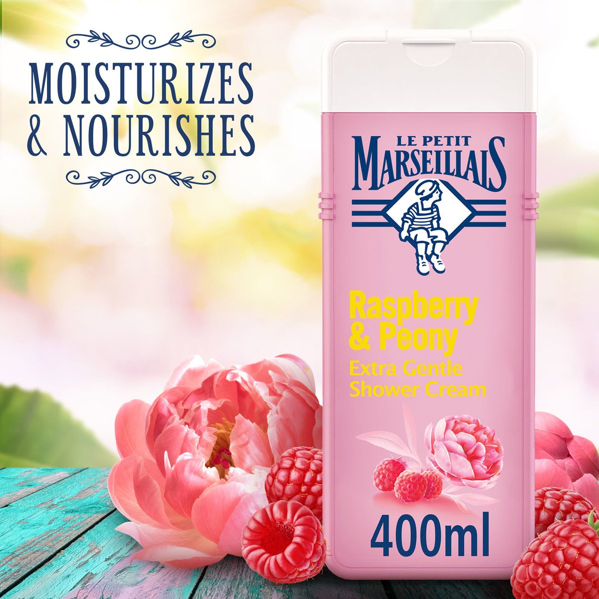 Le Petit Marseillais Shower Cream Raspberry & Peony Extra Gentle 400 ml