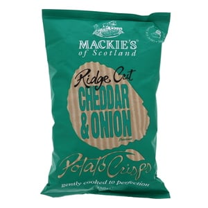 Mackies Ridge Cut Cheddar & Onion Potato Crisps 150 g