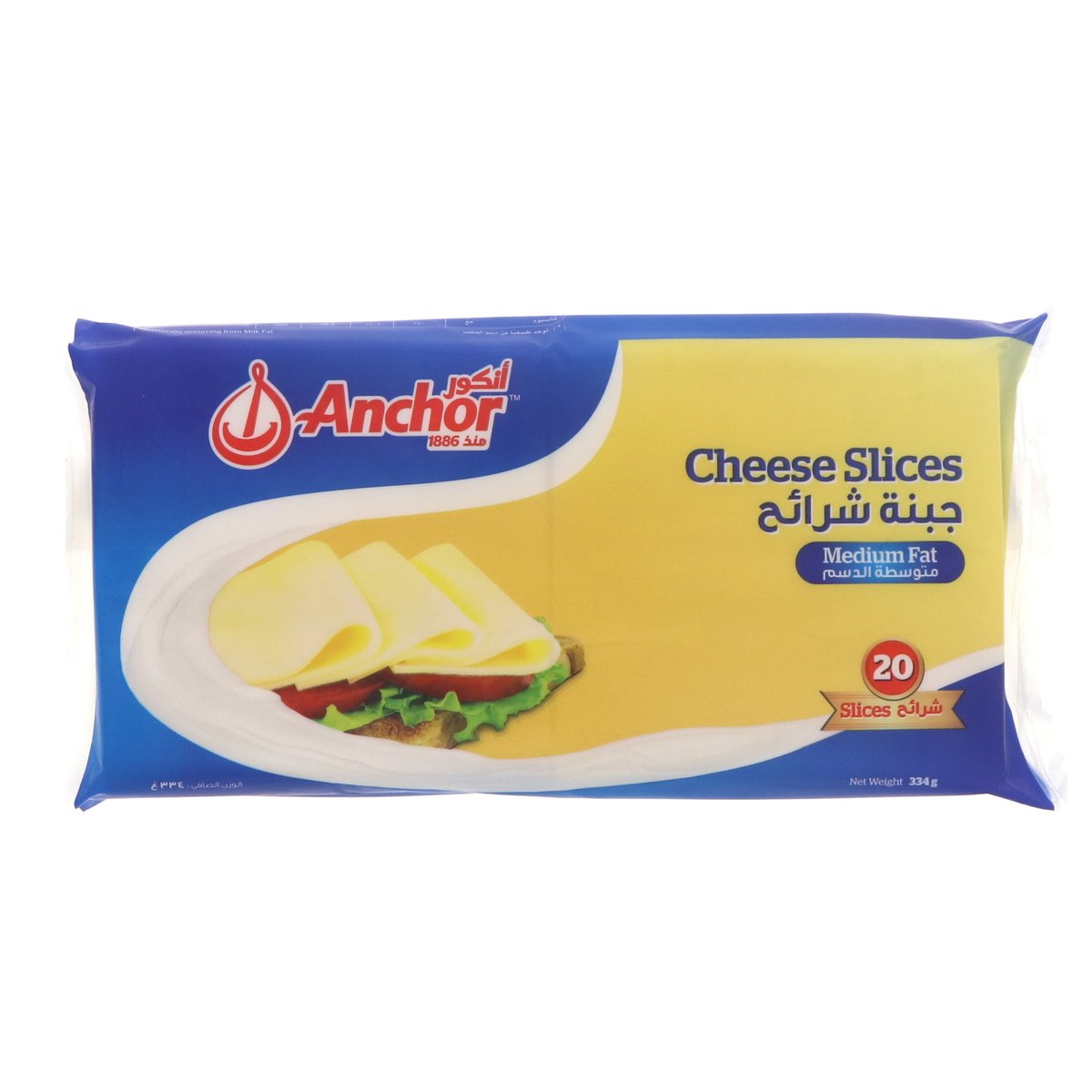Anchor Cheese Slices Medium Fat 334 g