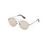 Police Men's Sunglass 728 548FFF Rounded Shiny Grey Gold