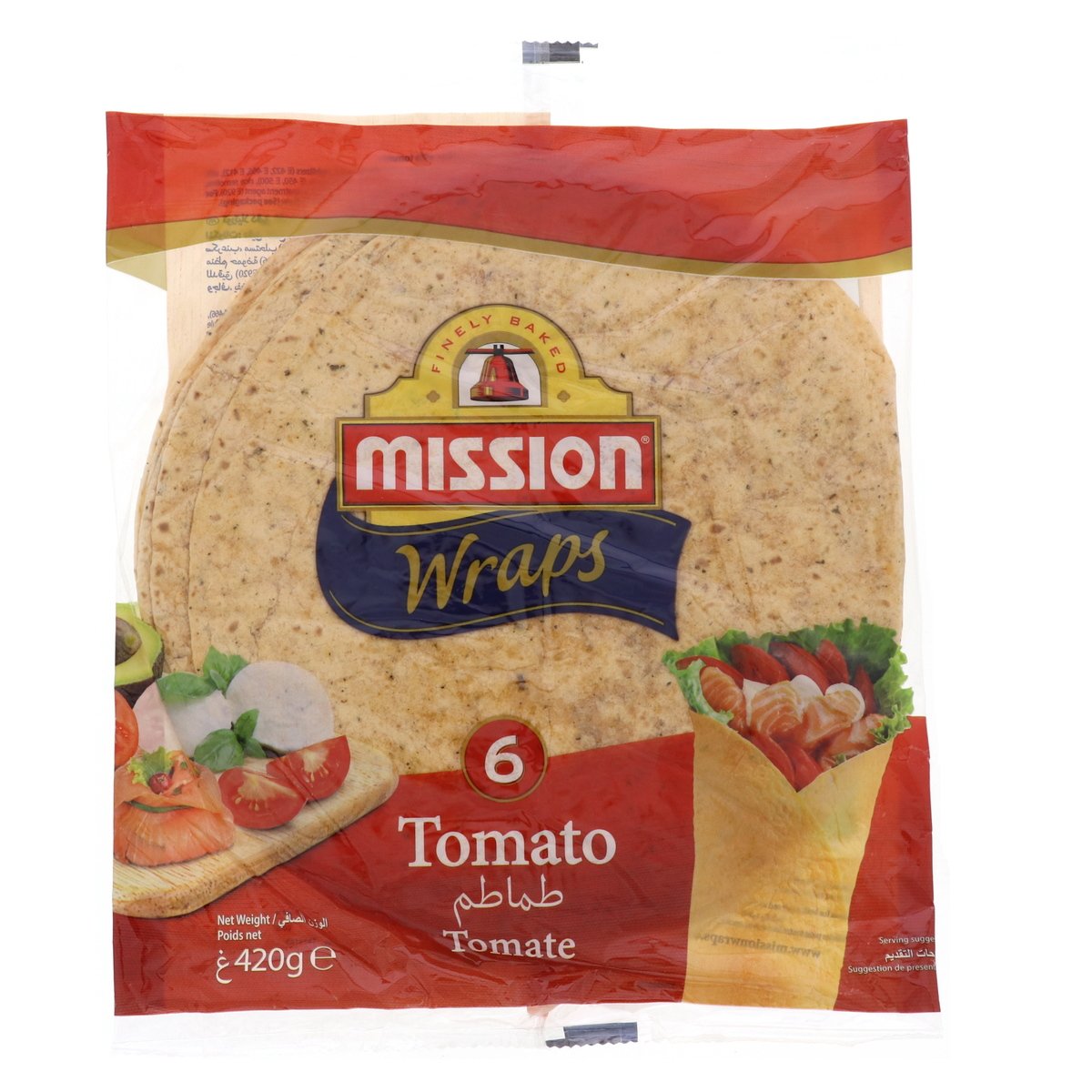Mission Tortilla Wrap Tomato 420g