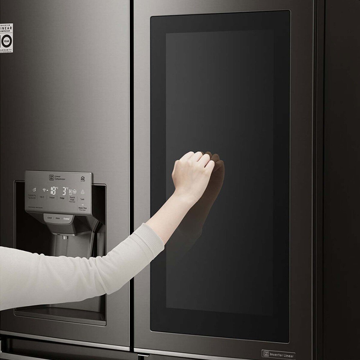 LG Instaview Door In Door Side by Side Refrigerator GR-X39FTKHL 716LTR,  Hygiene FRESH+™, ThinQ