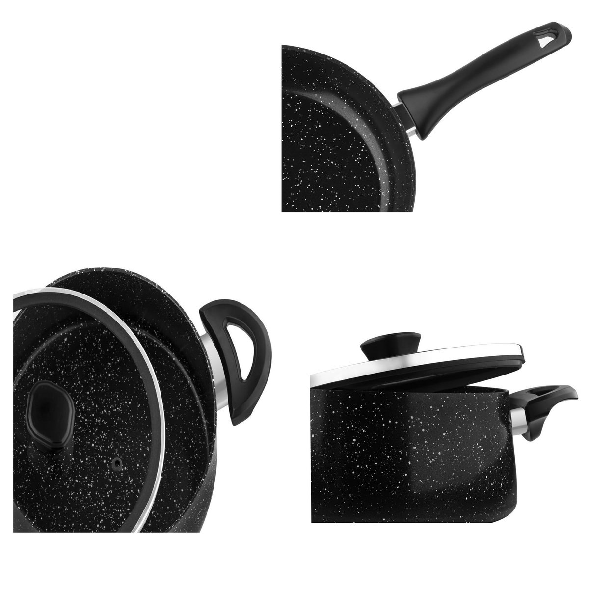 Tac Granite Cookware Set 7pcs Assorted Color