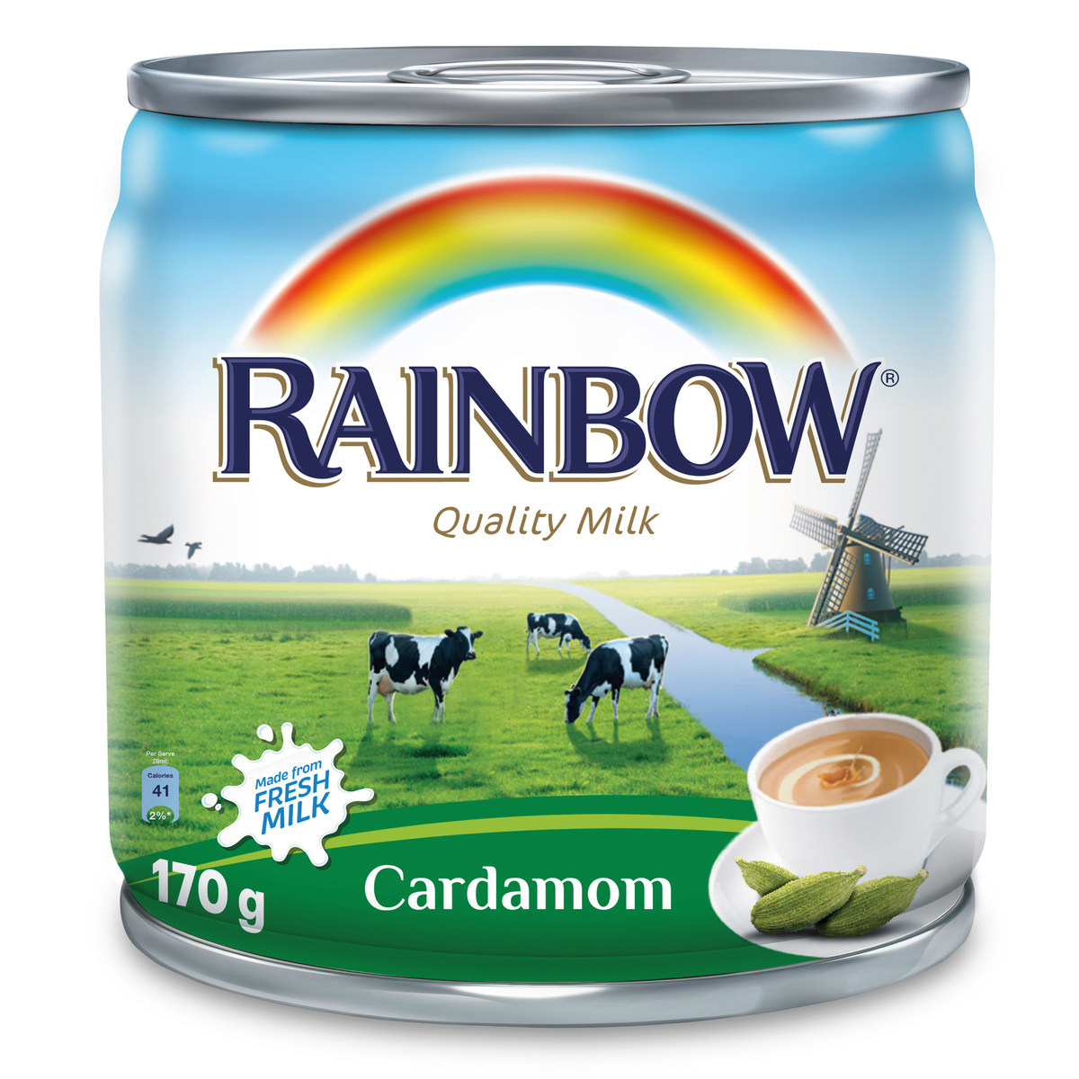 Buy Rainbow Cardamom Evaporated Milk 48 x 170 g Online at Best Price | Evaporated Milk | Lulu UAE in Saudi Arabia