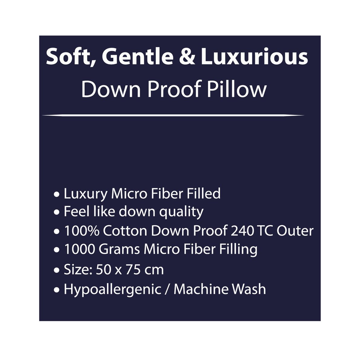 Homewell Down Proof Pillow 50x75cm 1pc