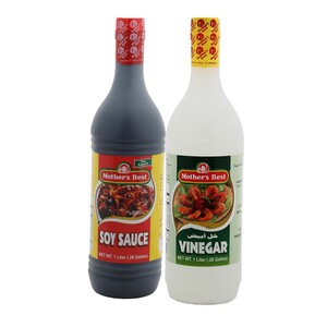اشتري قم بشراء Mothers Best Soy Sauce 1Litre + Vinegar 1Litre Online at Best Price من الموقع - من لولو هايبر ماركت Products from Philipines في الكويت