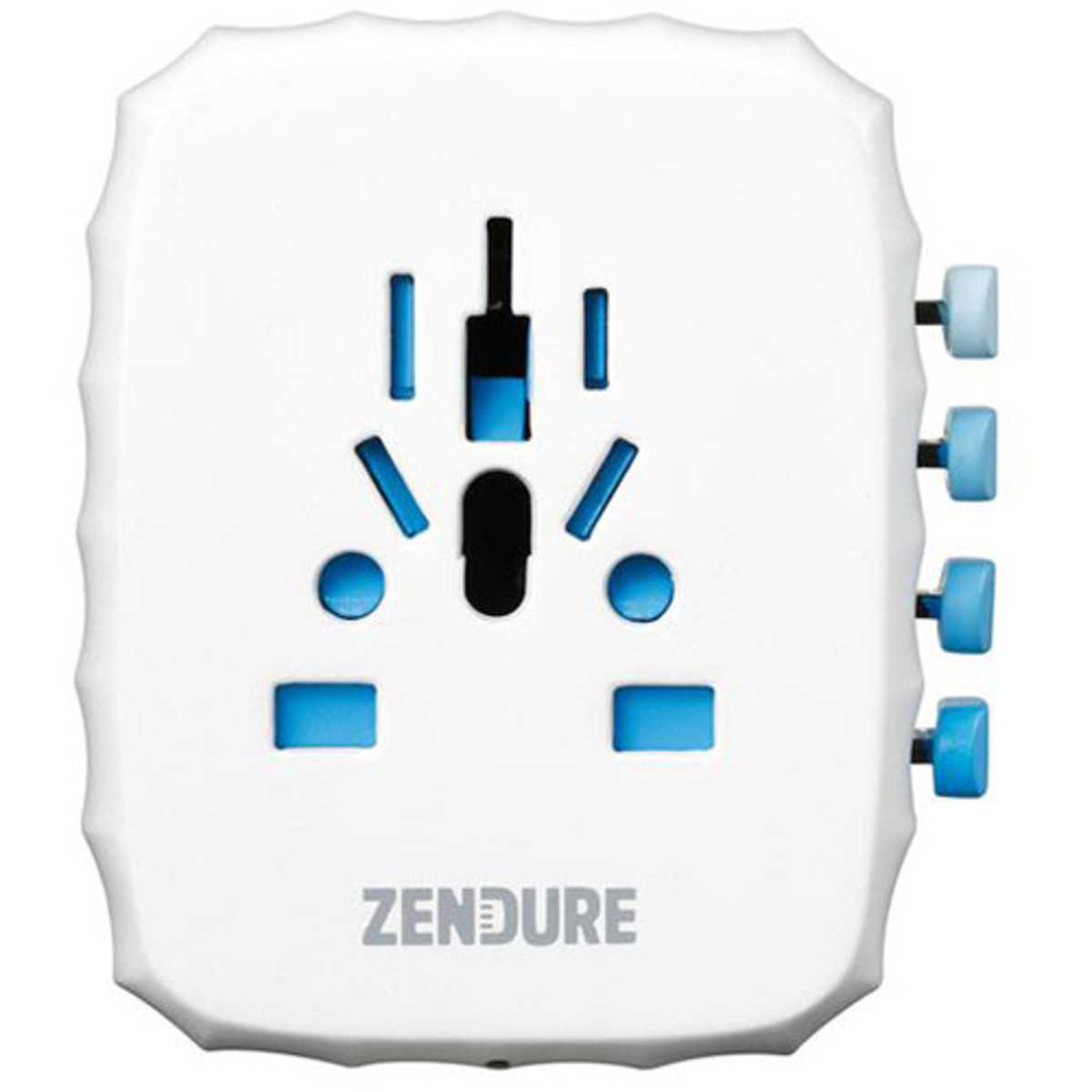 Zendure Universal Travel Plug Adapter with Auto-Resetting Fuse Passport ZDPPA  White/Black