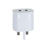 Rivacase VA4422 WD1 UK wall charger (2 USB /2.4 A), with Micro USB cable