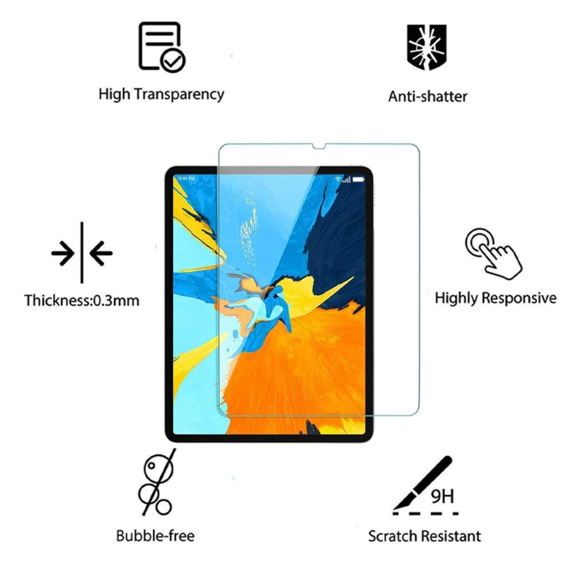 Trands Ipad Pro 12.9" Tempered Glass Screen Protector TR-ISP782