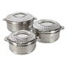 Chefline Stainless Steel Hot Pot SAARA 3pcs 1.5L+2.5L+3.5Ltr