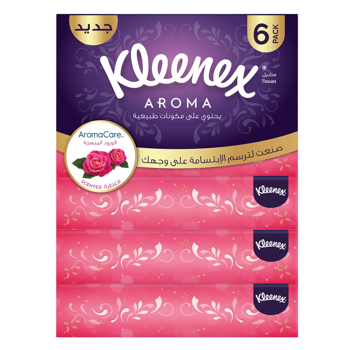 Kleenex Aroma Care Rose Scented Tissue 6 x 84pcs