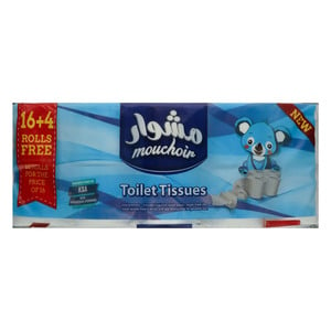Mouchior Toilet Tissues 2ply 200 Sheets 16+4