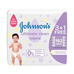 Johnson's Baby Wipes Ultimate Clean 192pcs