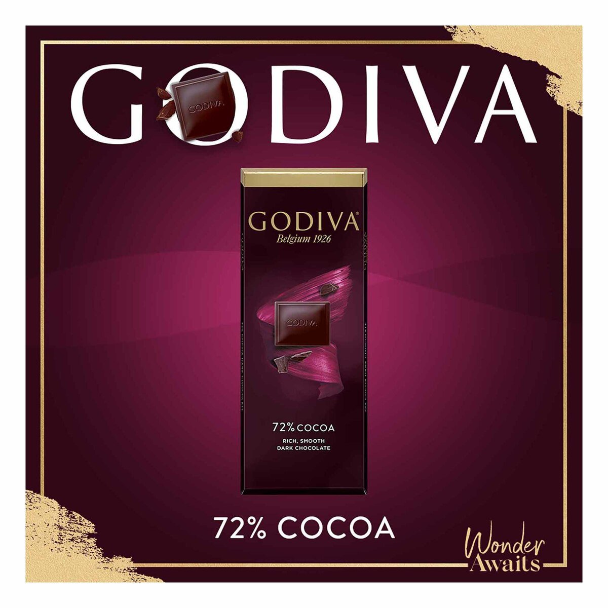Buy Godiva 72% Cocoa Chocolate 90 g Online at Best Price | Covrd Choco.Bars&Tab | Lulu KSA in Saudi Arabia