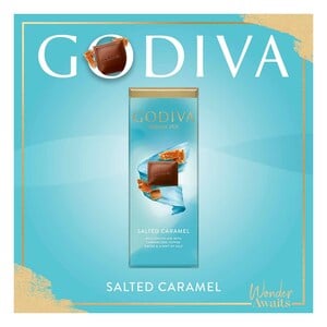 Buy Godiva Salted Caramel Milk Chocolate With Caramelised Toffee 90 g Online at Best Price | Covrd Choco.Bars&Tab | Lulu UAE in Kuwait