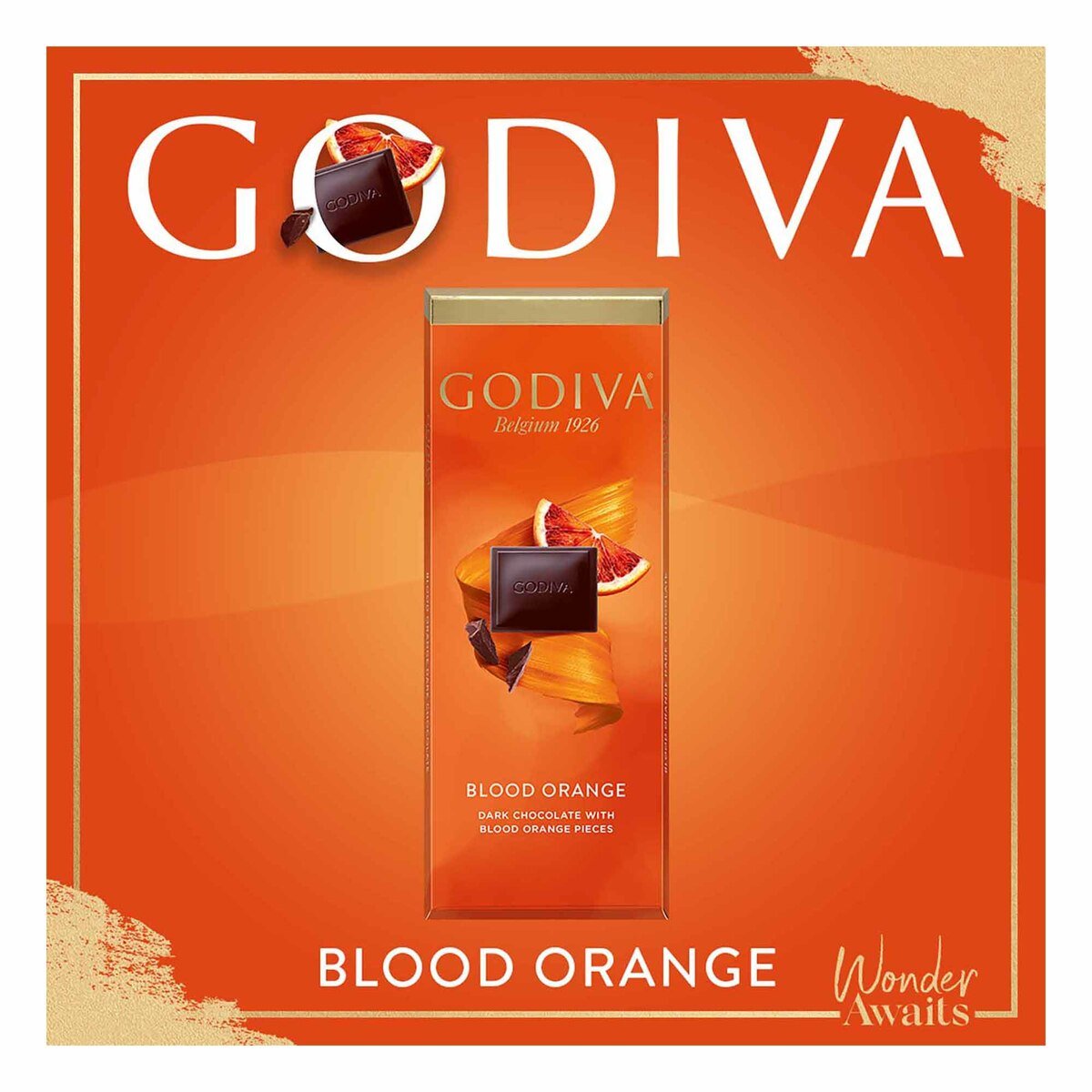 Buy Godiva Dark Chocolate With Blood Orange Pieces 90 g Online at Best Price | Covrd Choco.Bars&Tab | Lulu UAE in Saudi Arabia