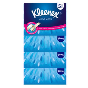 اشتري قم بشراء Kleenex Daily Care Facial Tissue 2ply 5 x 170 Sheets Online at Best Price من الموقع - من لولو هايبر ماركت Facial Tissues في الامارات