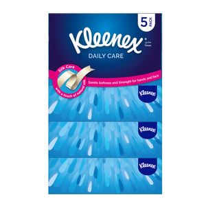 Kleenex Daily Care Facial Tissue 5 x 130pcs