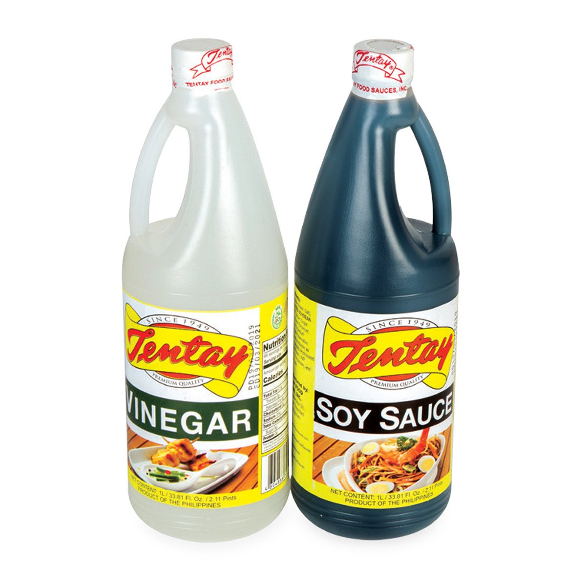 Tentay Adobo Soy Sauce 1 Litre + 1 Litre Vinegar
