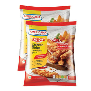 Americana Zing Hot And Crunchy Chicken Strips 2 x 750g