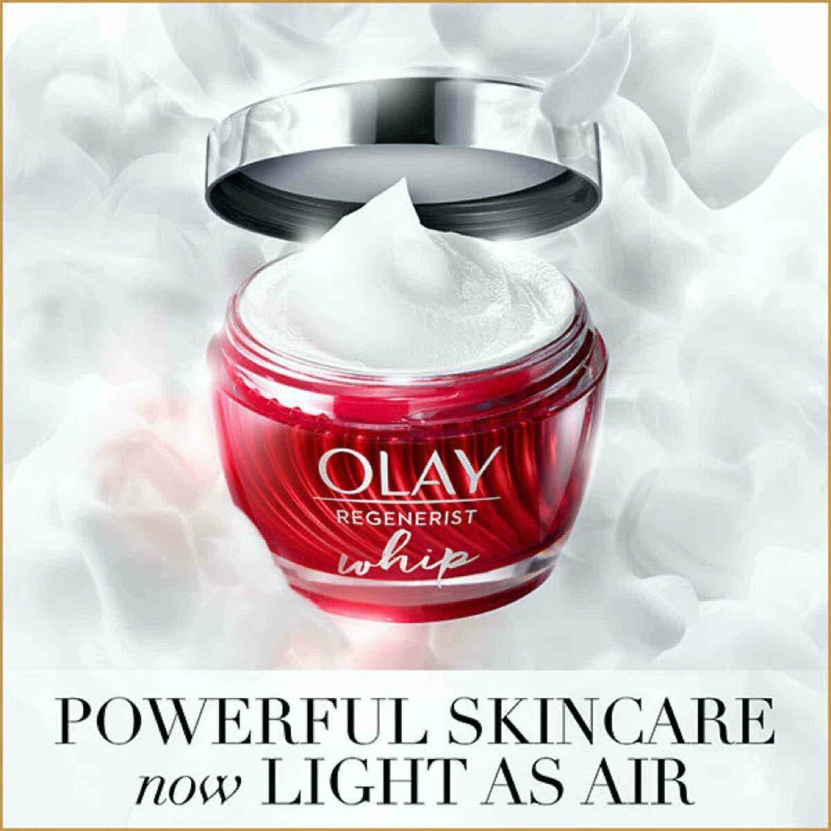 Olay Regenerist Whip Lightweight Face Moisturizer Without Greasiness with Hyaluronic Acid 50 g