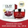 Olay Regenerist Whip Lightweight Face Moisturiser Without Greasiness With Hyaluronic Acid  SPF30  50g
