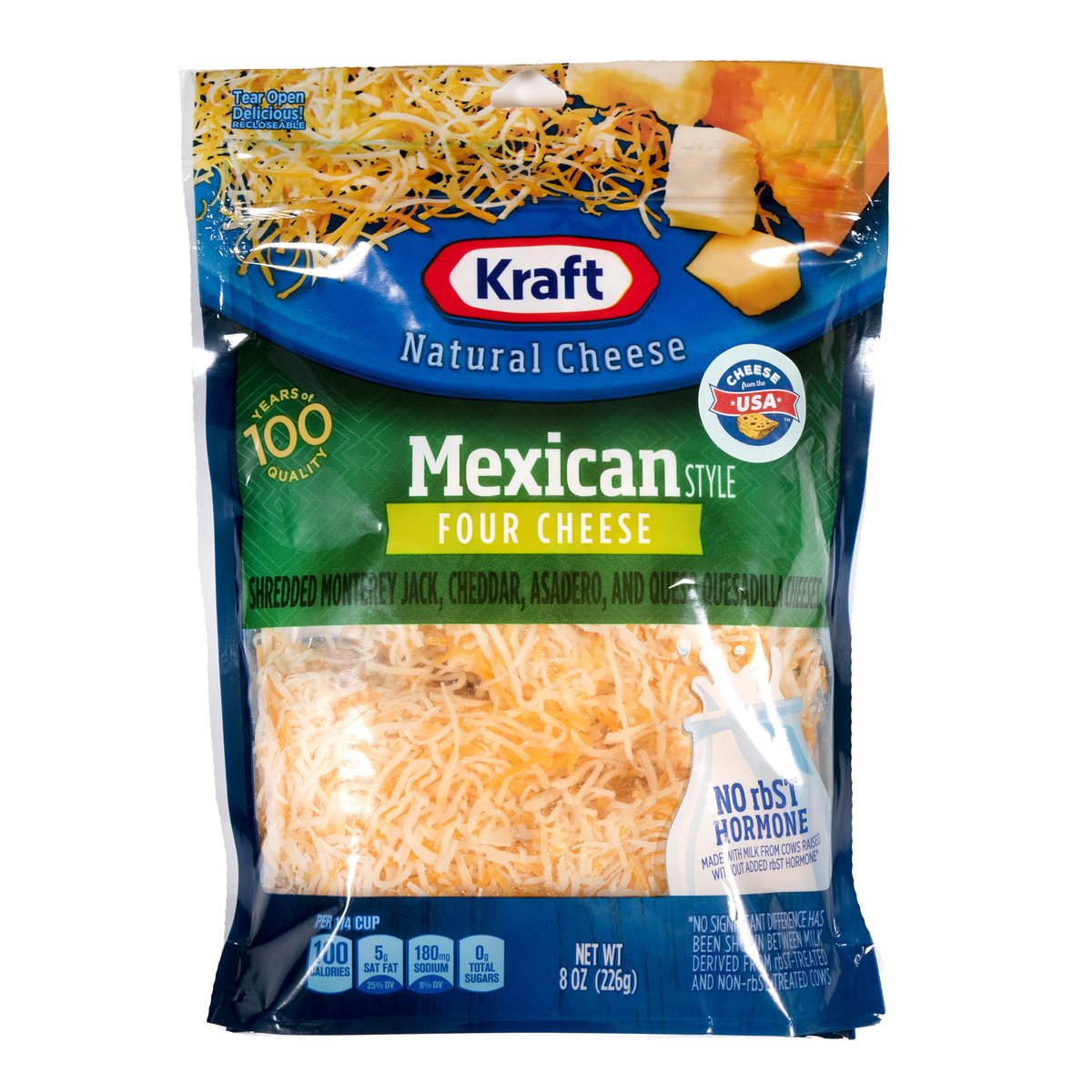 Kraft Shredded Four Cheese Mexican Style 226 g