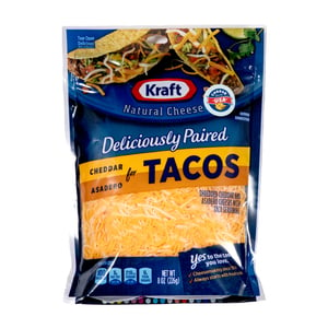 Kraft Shredded Cheddar Tacos Cheese 226g