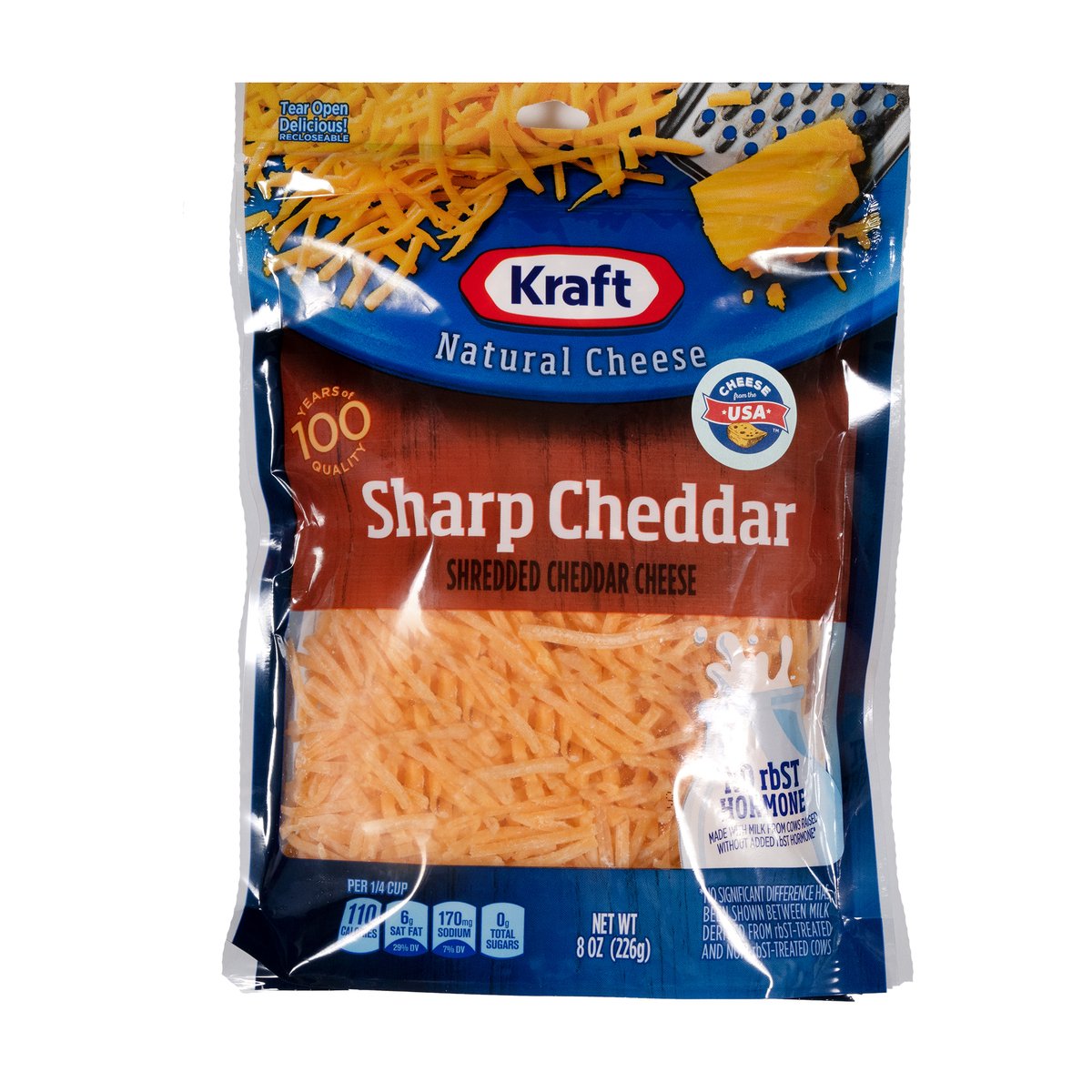 Kraft Shredded Sharp Cheddar Cheese 226 g