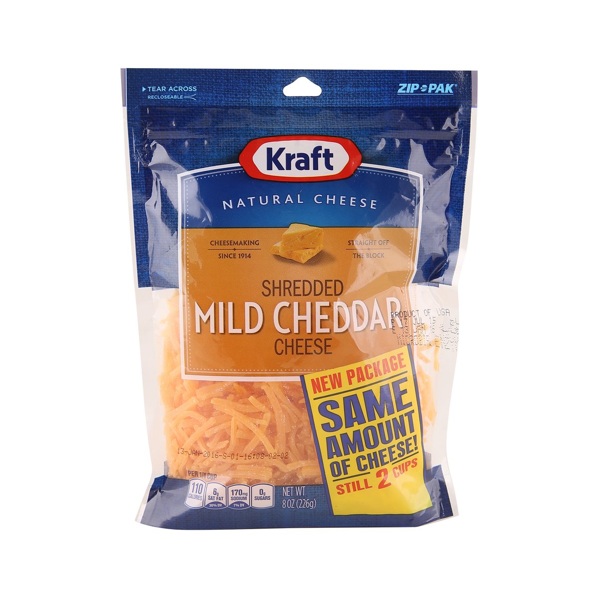 Kraft Shredded Mild Cheddar Cheese 226 g