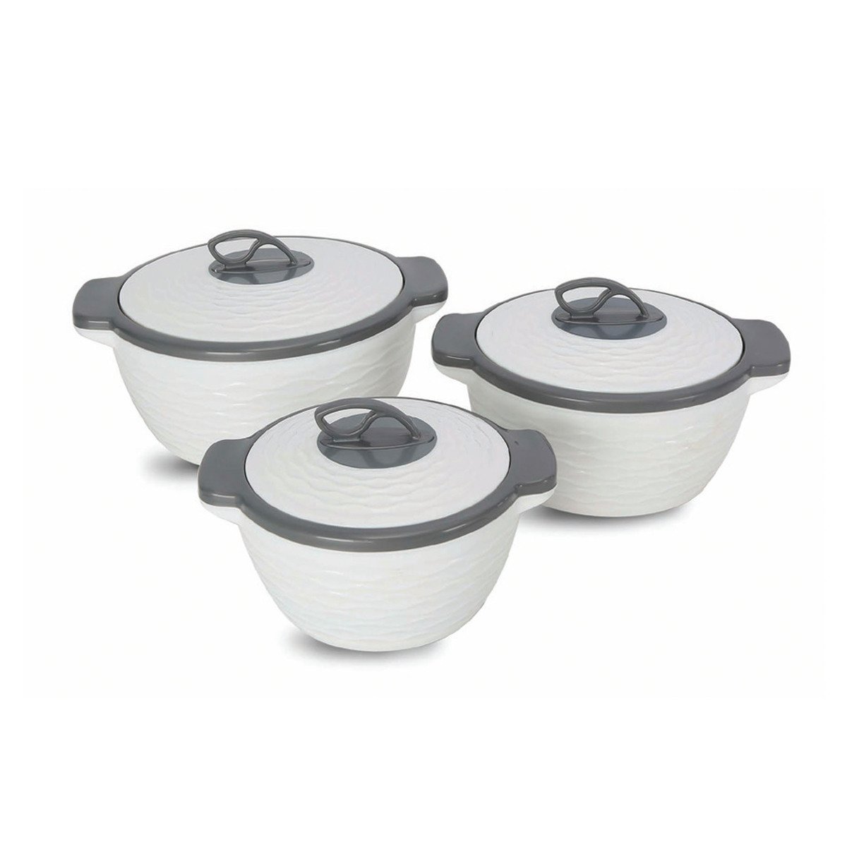 Chefline Plastic Hot Pot Set 3pcs Brook 1.5L+2.5L+3.5Ltr