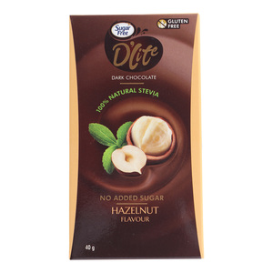 Sugar Free D'lite Hazelnut Dark Chocolate 40 g