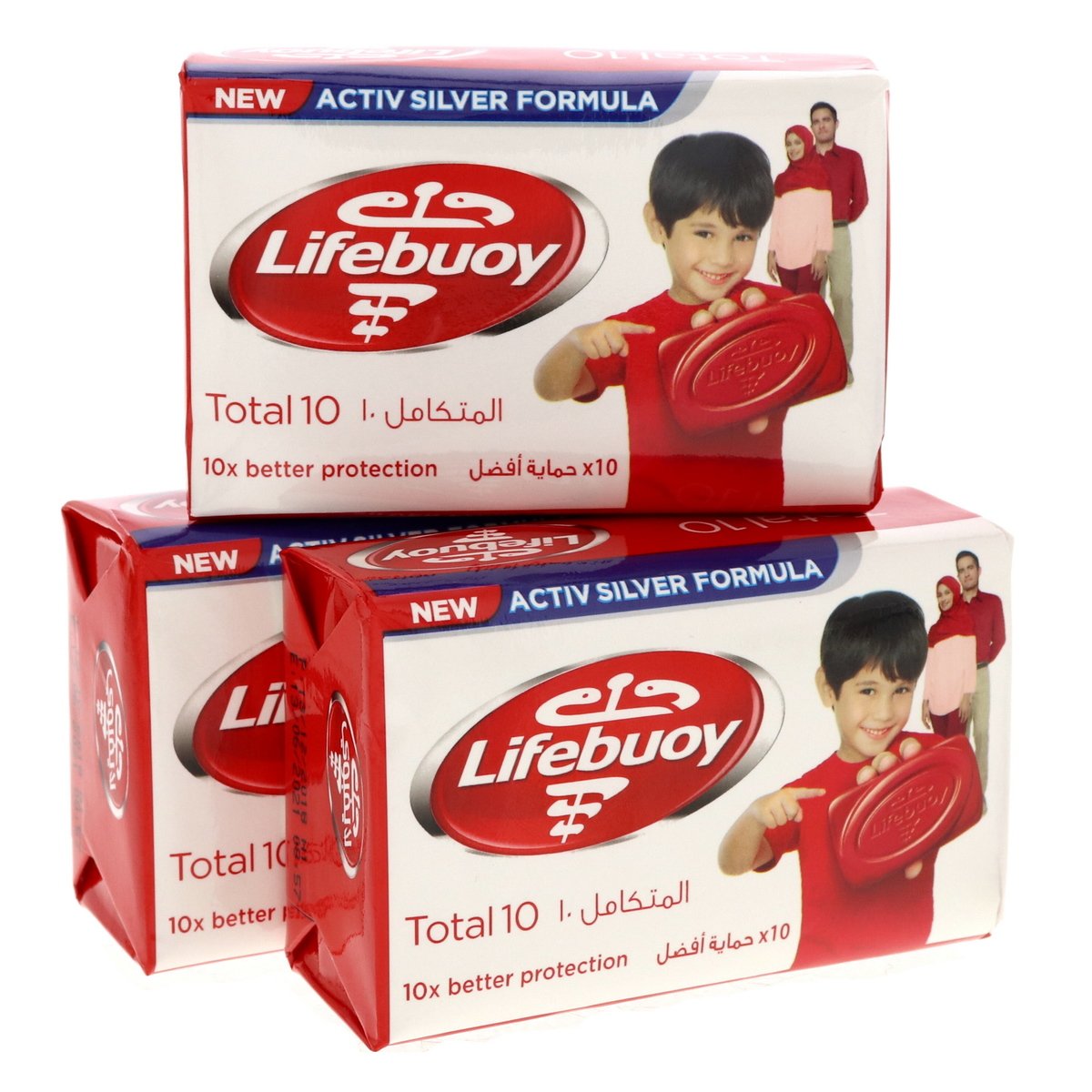 Lifebuoy Bar Soap Total 10 Active Silver Formula 3 x 160 g