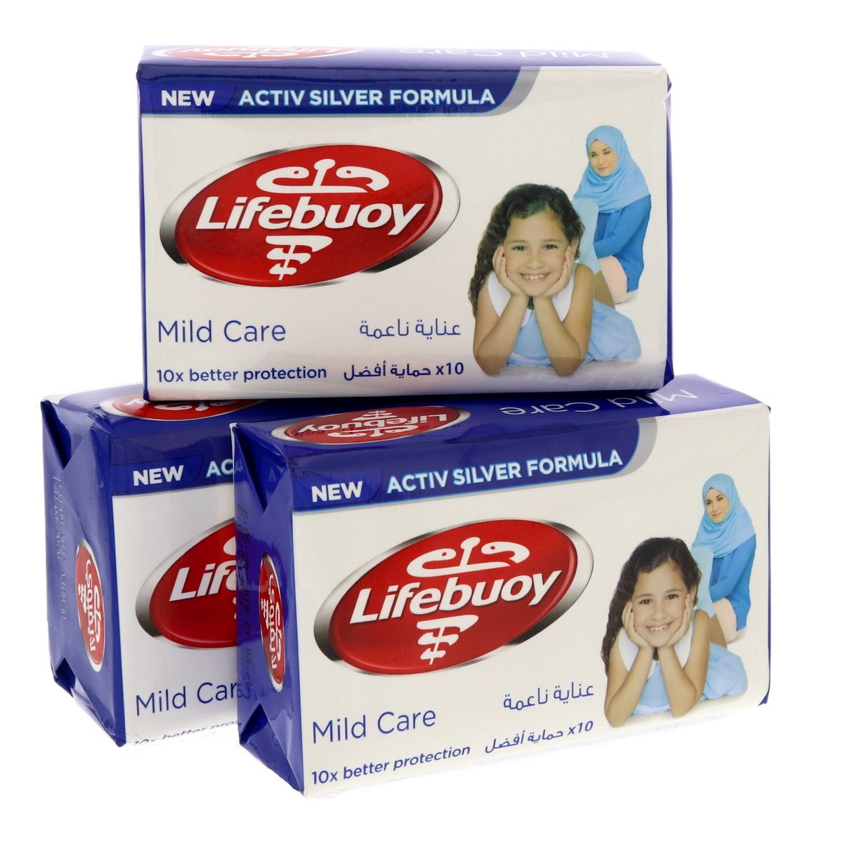 Lifebuoy Bar Soap Mild Care Active Silver Formula 3 x 160 g