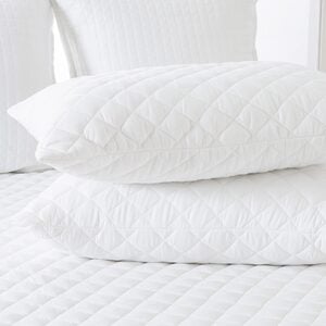 Casual Quilted Pillow White 1pc Size: 50x70cm