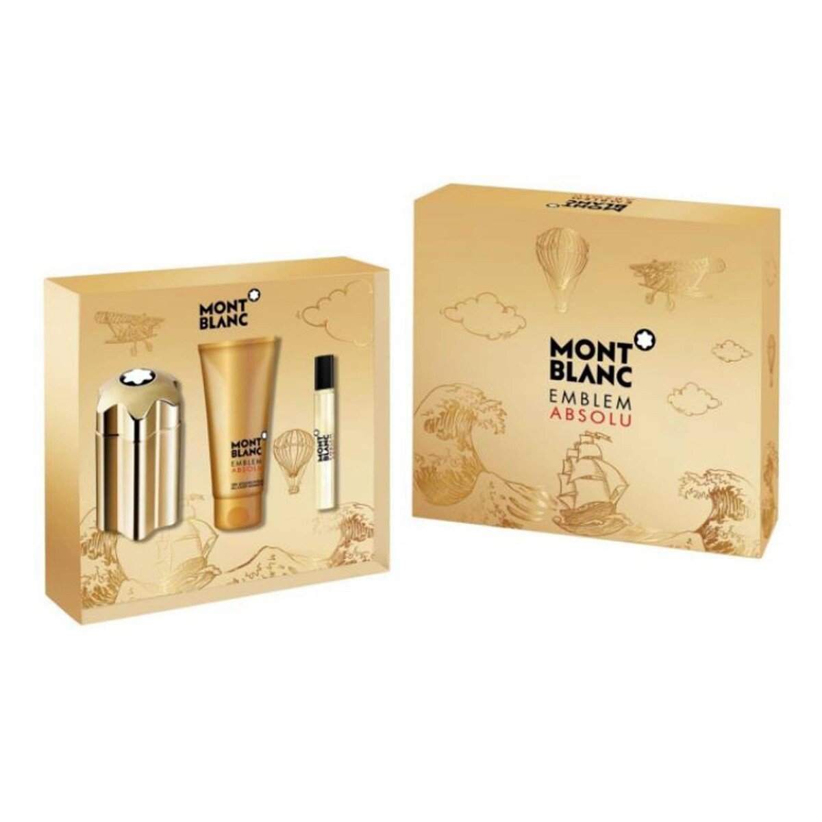 Mont Blanc Emblem Absolu Eau De Toilette Gift Set For Men, 100ml + 7.5ml Mini + 100ml Shower Gel