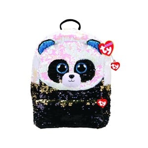 Ty Fashion Sequin Panda Bamboo Backpack Black White 11