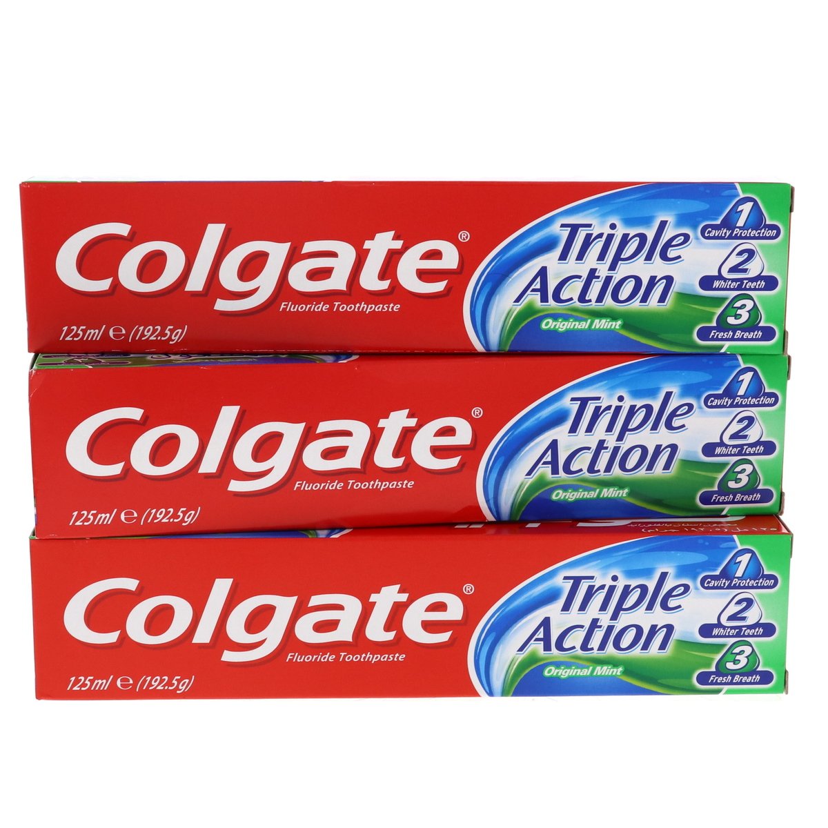 Colgate Triple Action Original Mint Toothpaste 3 x 125 ml