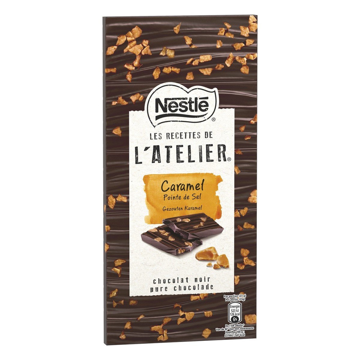 Nestle L'Atelier Dark Chocolate With Salted Caramel 115g