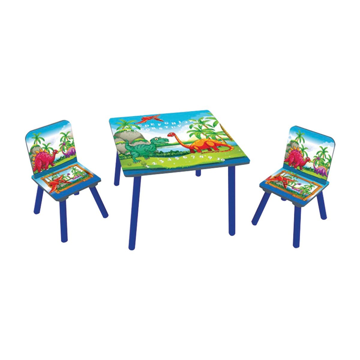 Maple Leaf Home Kids Table + 2 Chair 8001 Blue