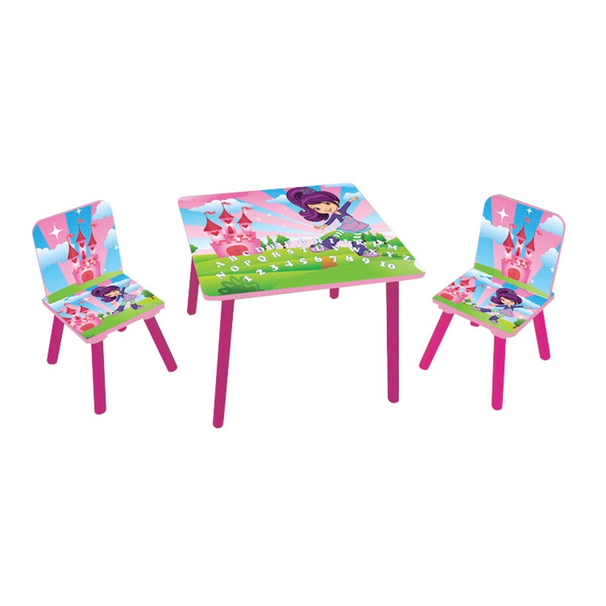 Maple Leaf Home Kids Table + 2 Chair 8001 Pink