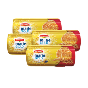 Britannia Marie Gold Tea Time Biscuits Value Pack 4 x 90 g