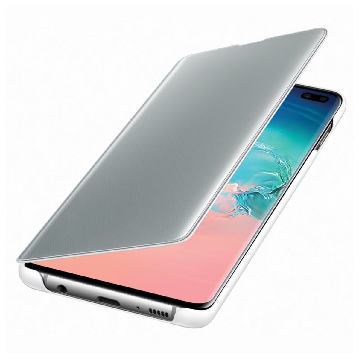 Samsung Galaxy S10 Plus Clear View Book-Cover White ZG975CW