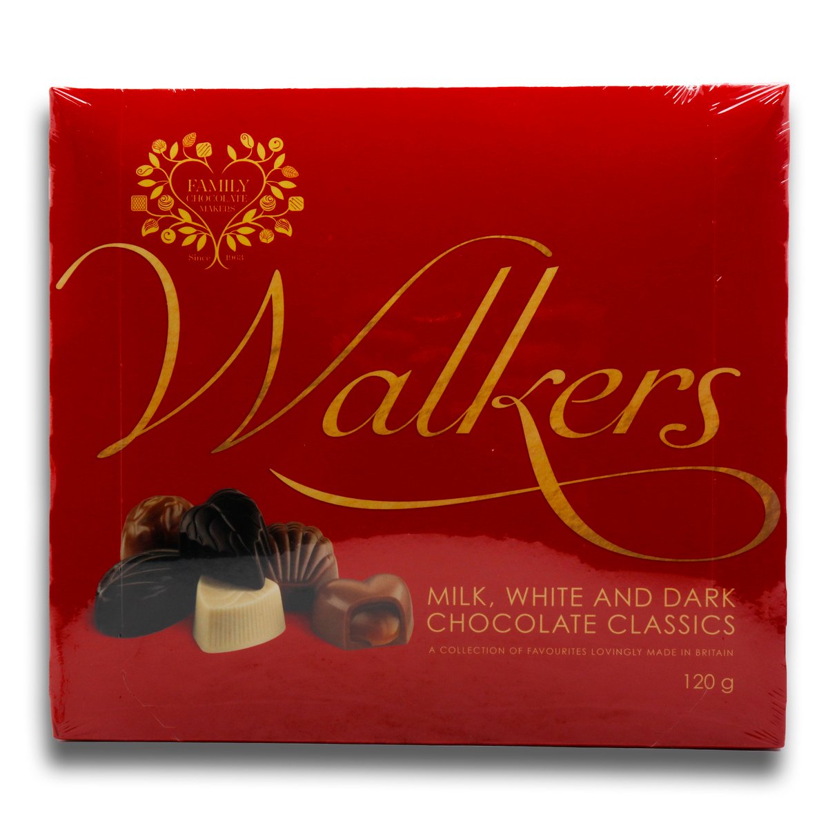 Walkers Milk, White And Dark Chocolate Classics 120 g