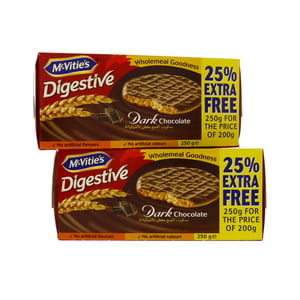 McVitie's Digestive Dark Chocolate Biscuits 2 x 250 g