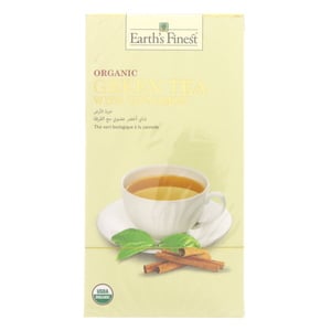 Earth's Finest Organic Green Tea with Cinnamon 25 Teabags