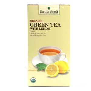 Buy Earths Finest Organic Green Tea With Lemon 25 Teabags Online at Best Price | Green Tea | Lulu Kuwait in Kuwait