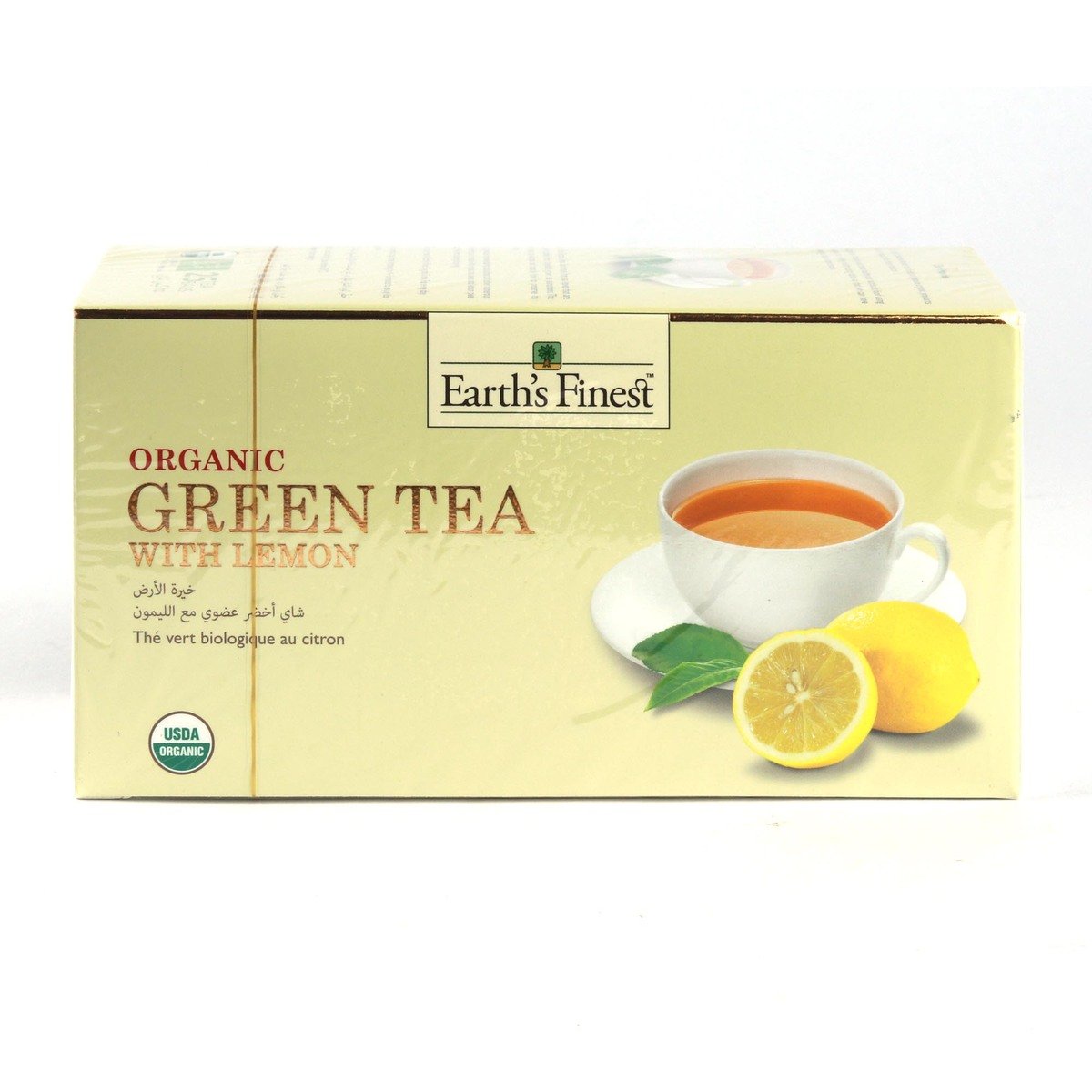 ايرثس فينست شاي اخضر بالليمون العضوي 25 حبه